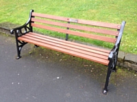 Example of a memorial bench